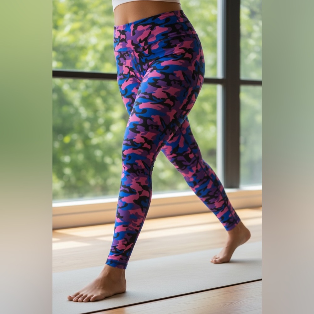 Vibrant Camouflage Pattern Leggings